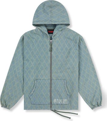 Diamond Jacquard Zip Hoodie