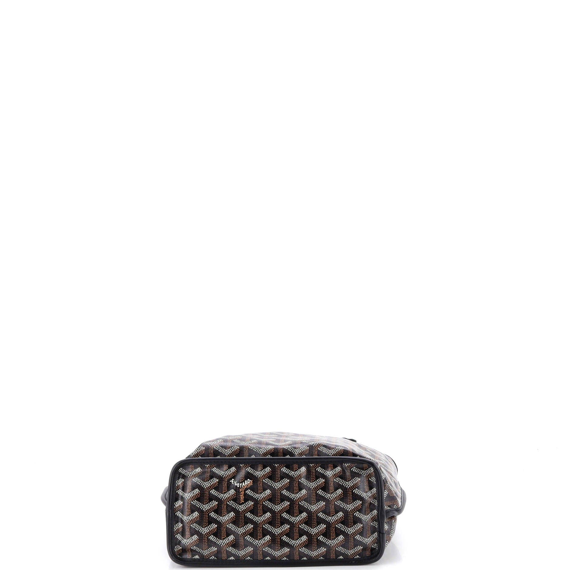 Pre-Owned Goyard Anjou Reversible Tote Coated Canvas Mini, Alternate, color, Black