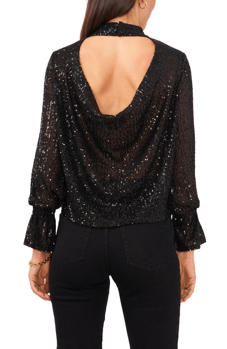 1.STATE Drape Back Sequin Top, Alternate, color,