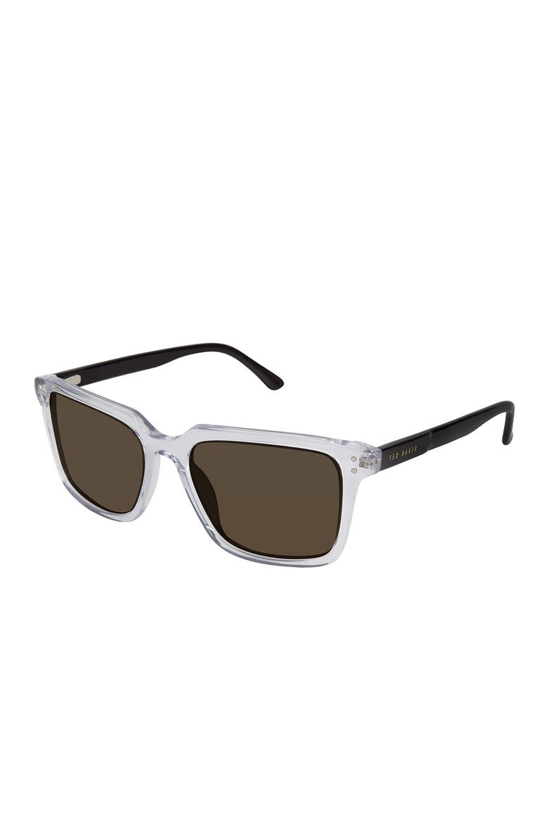 56mm Square Sunglasses, Main, color, CRYSTAL