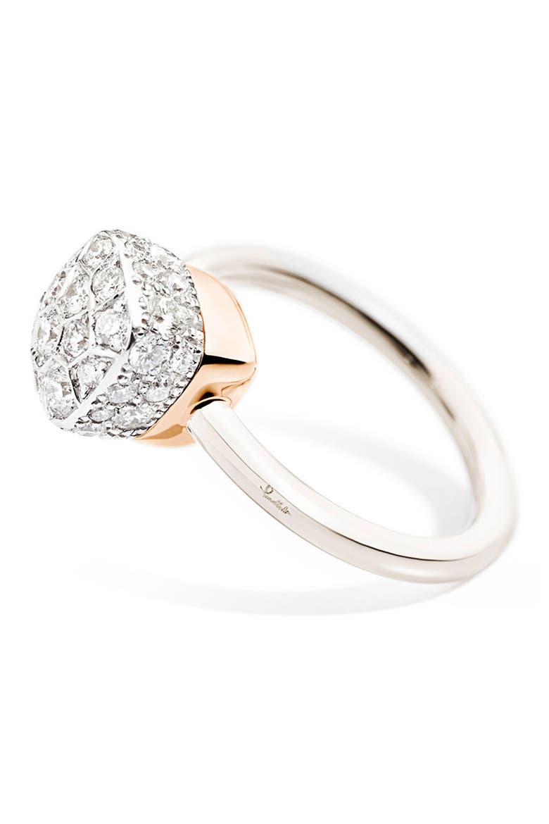 Nudo Petit Diamond Ring, Alternate, color, WHITE GOLD / ROSE GOLD