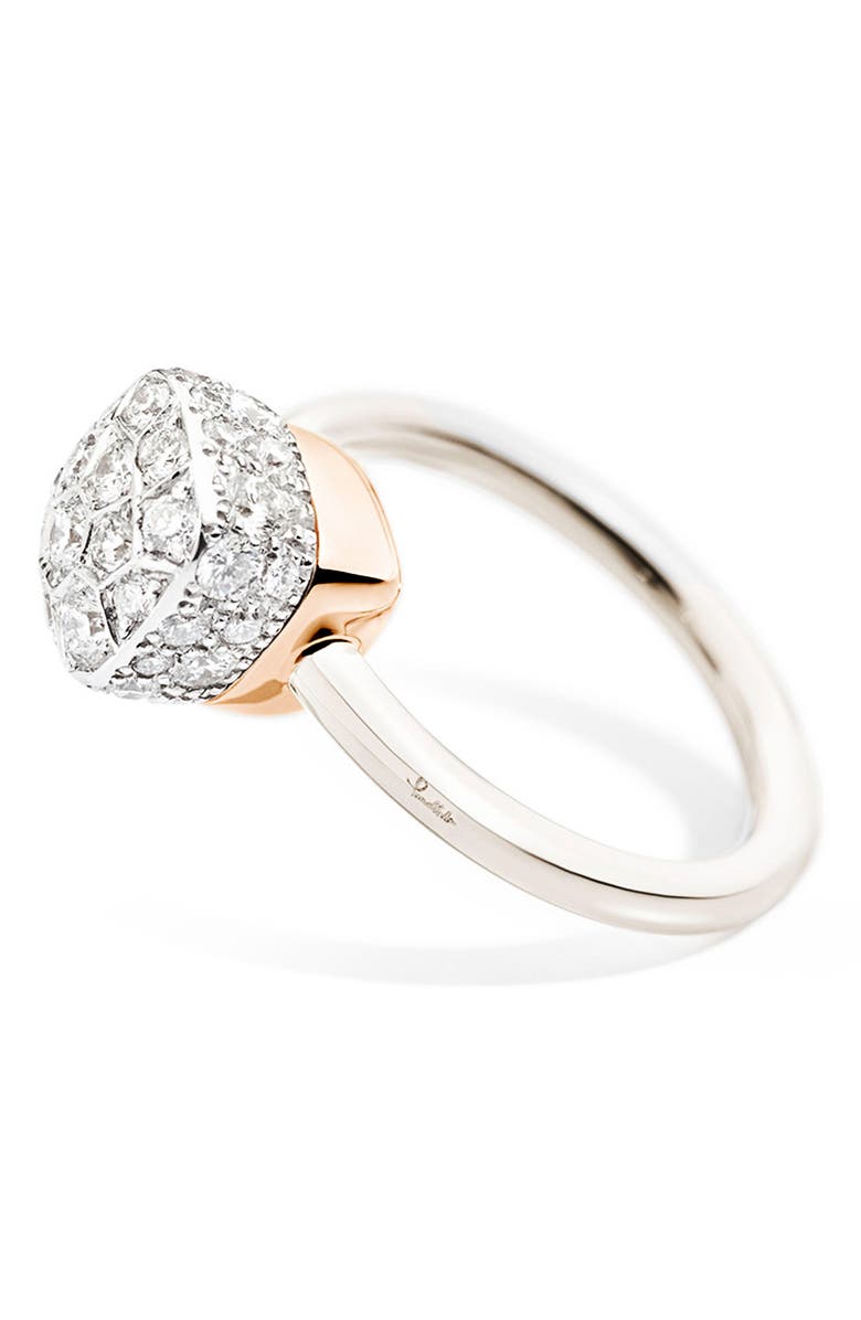 Pomellato Nudo Petit Diamond Ring, Alternate, color, White Gold / Rose Gold