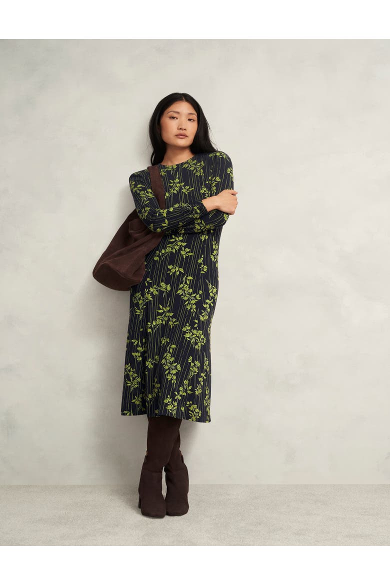 Alison Jersey Dress, Alternate, color, Navy Green
