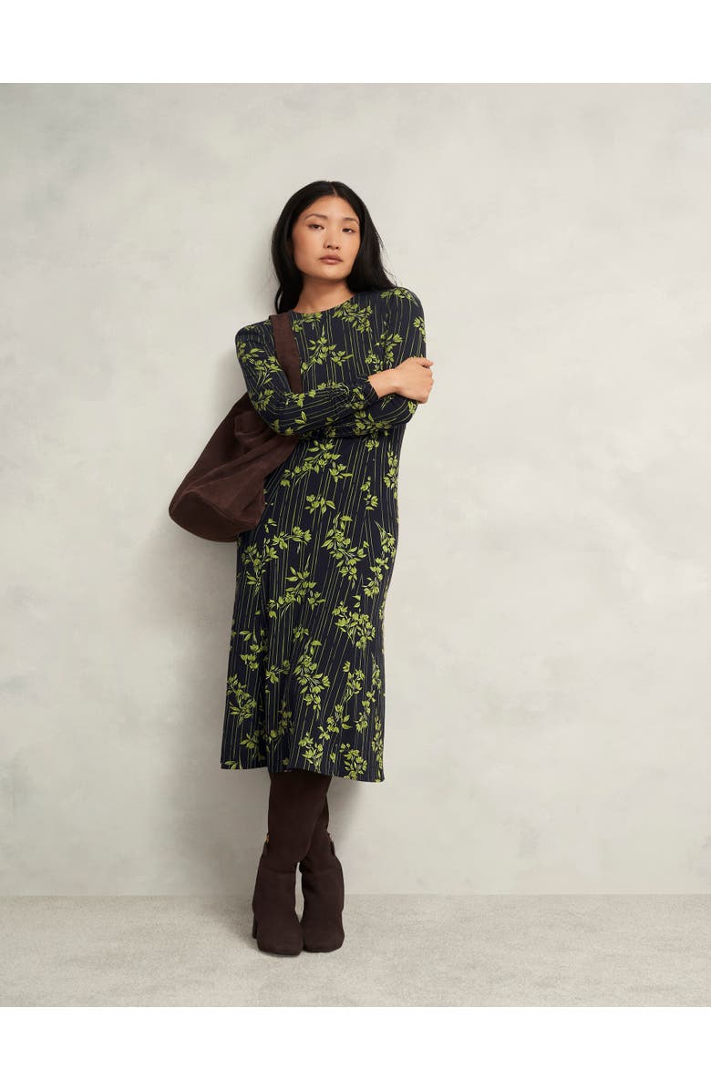 HOBBS LONDON Alison Jersey Dress, Alternate, color, Navy Green