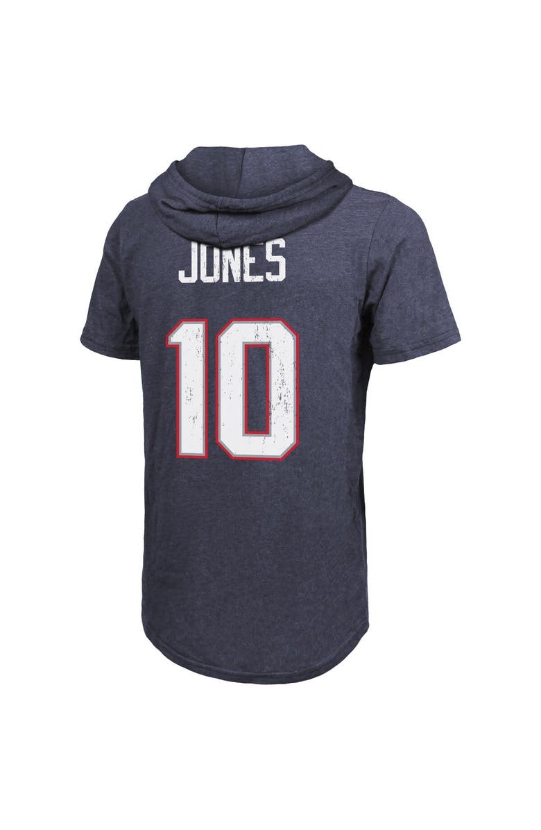Majestic Threads Men's Majestic Threads Mac Jones Navy New England Patriots Player Name & Number Tri-Blend Hoodie T-Shirt, Alternate, color, 