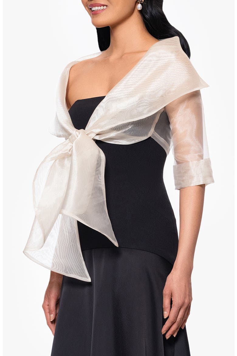 Organza Wrap Jacket, Alternate, color, KHAKI