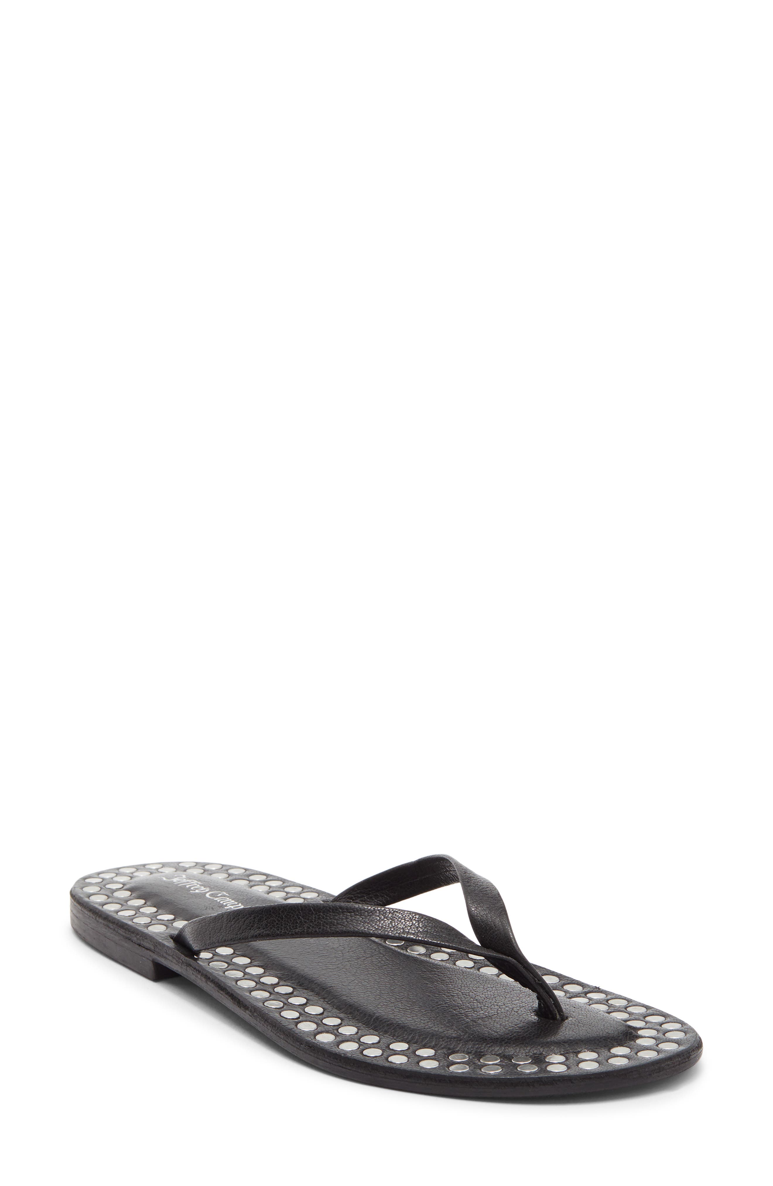 Jeffrey Campbell Katrina Flip Flop, Main, color, Black Silver