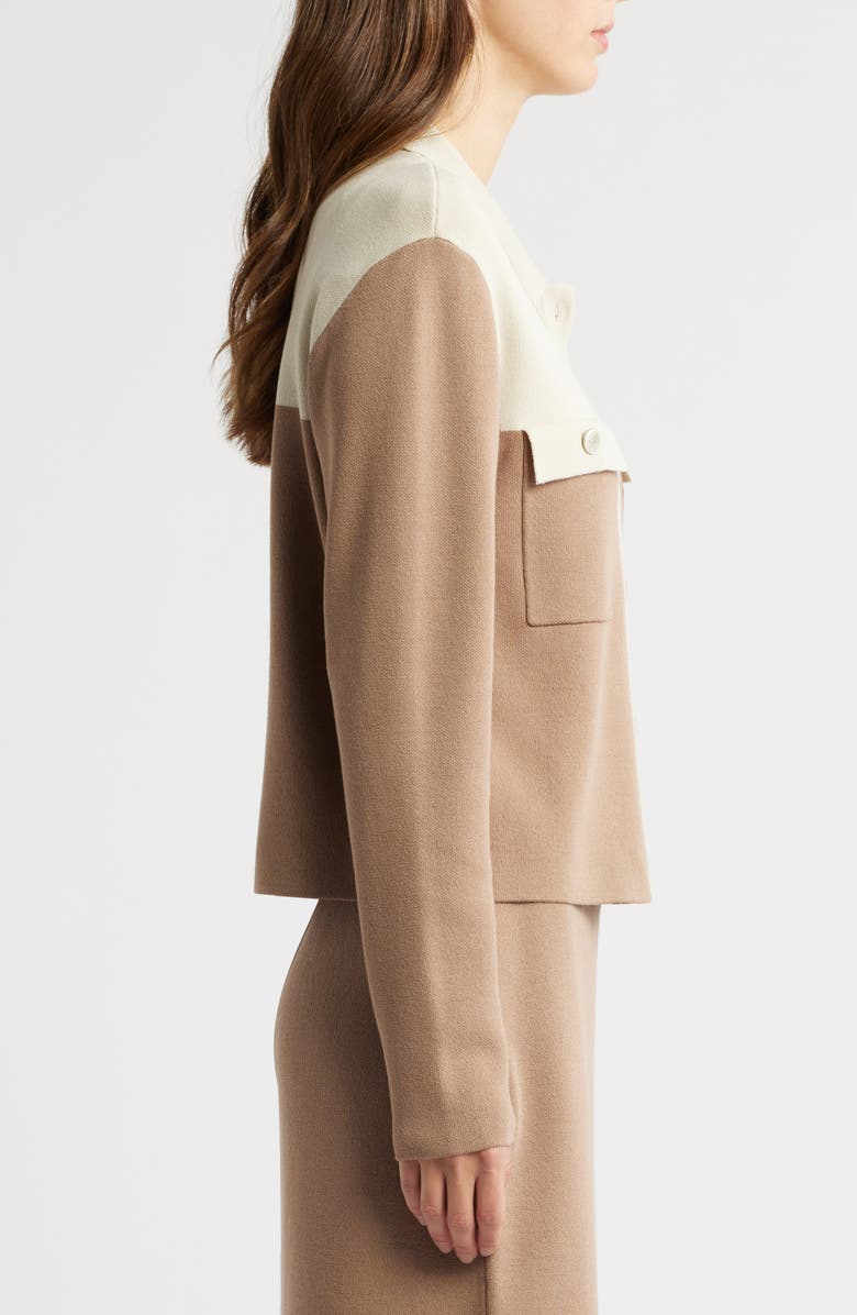 Tahari ASL Colorblock Knit Jacket, Alternate, color, 