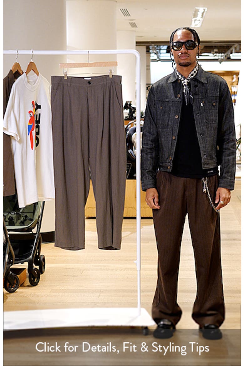 Foster Pleated Linen Blend Pants (Men) | Nordstrom