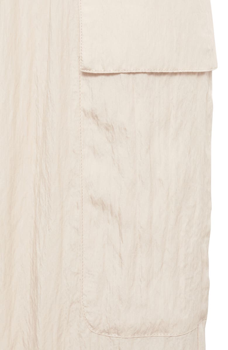 MANGO Textured Satin Cargo Pants, Alternate, color,