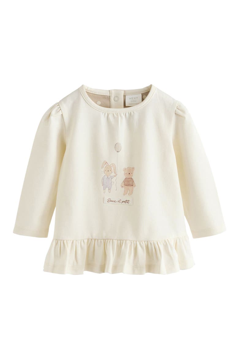 Kids' Peplum Top & Leggings Set, Alternate, color, NEUTRAL
