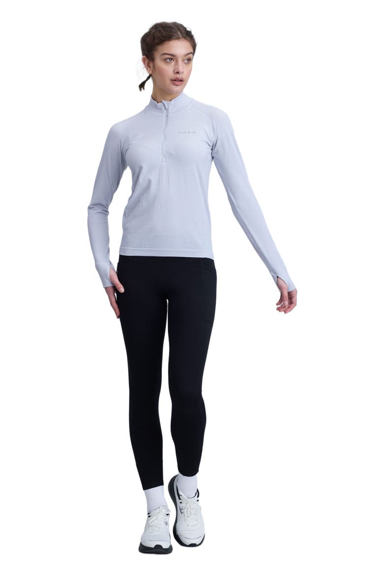 Tech Merino Classic Fit Half Zip Long Sleeve Base Layer, Alternate, color, Glacier Gray