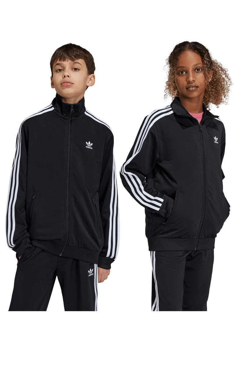 adidas Originals Kids' Firebird Recycled Polyester Track Jacket, Alternate, color, Black