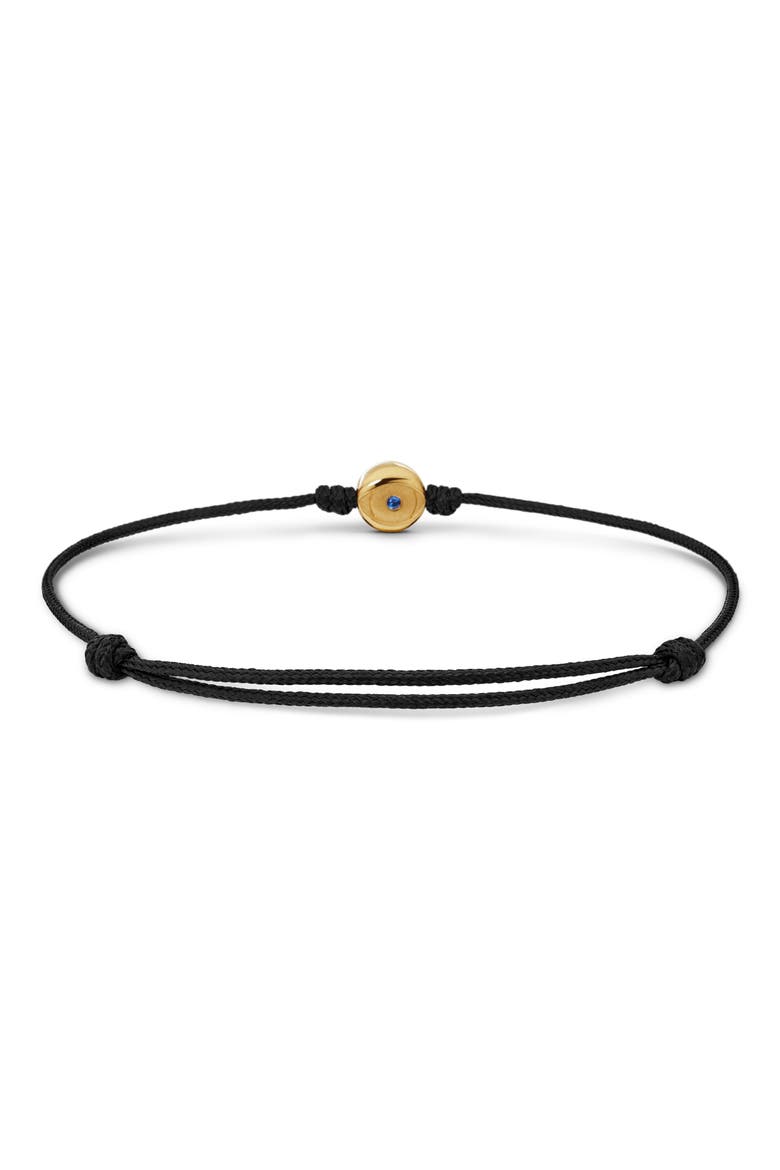 Men's Evil Eye Cord Bracelet with 18K Gold & Sapphire, Alternate, color, BLACK / GOLD / SAPPHIRE