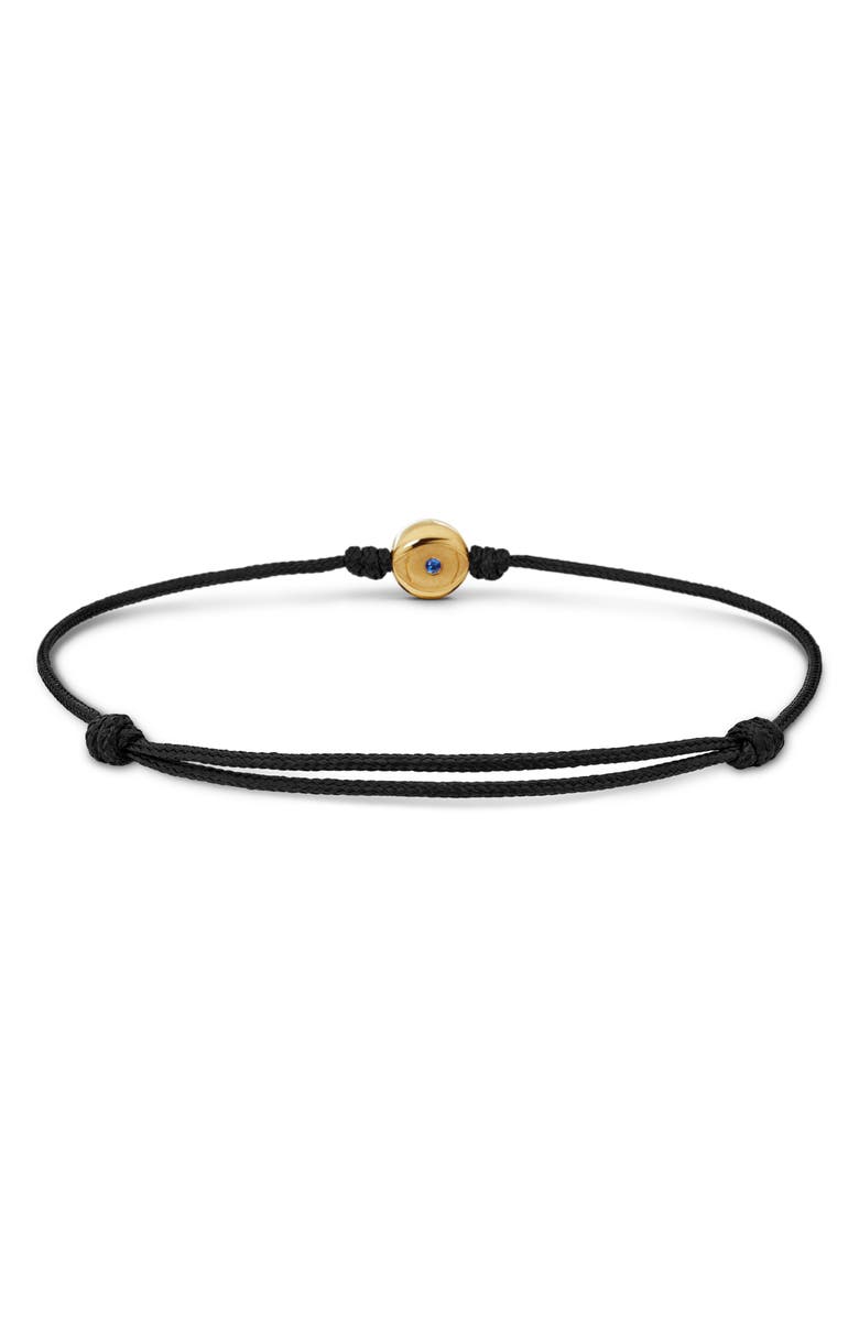 David Yurman Men's Evil Eye Cord Bracelet with 18K Gold & Sapphire, Alternate, color, Black / Gold / Sapphire