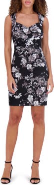 Siena Floral Crepe Scuba Knit Sheath Dress