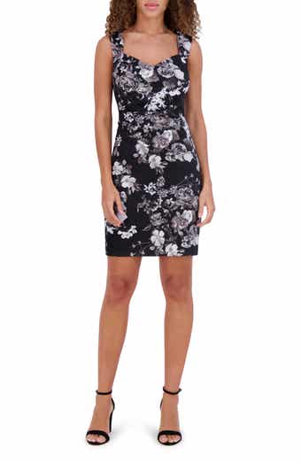 Siena Floral Crepe Scuba Knit Sheath Dress