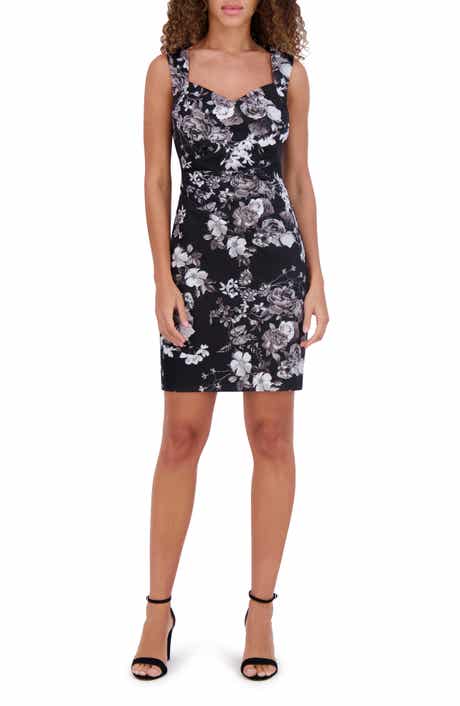 Siena Floral Crepe Scuba Knit Sheath Dress