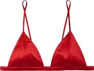 Fleur Du Mal Luxe Wireless Silk Blend Triangle Bra