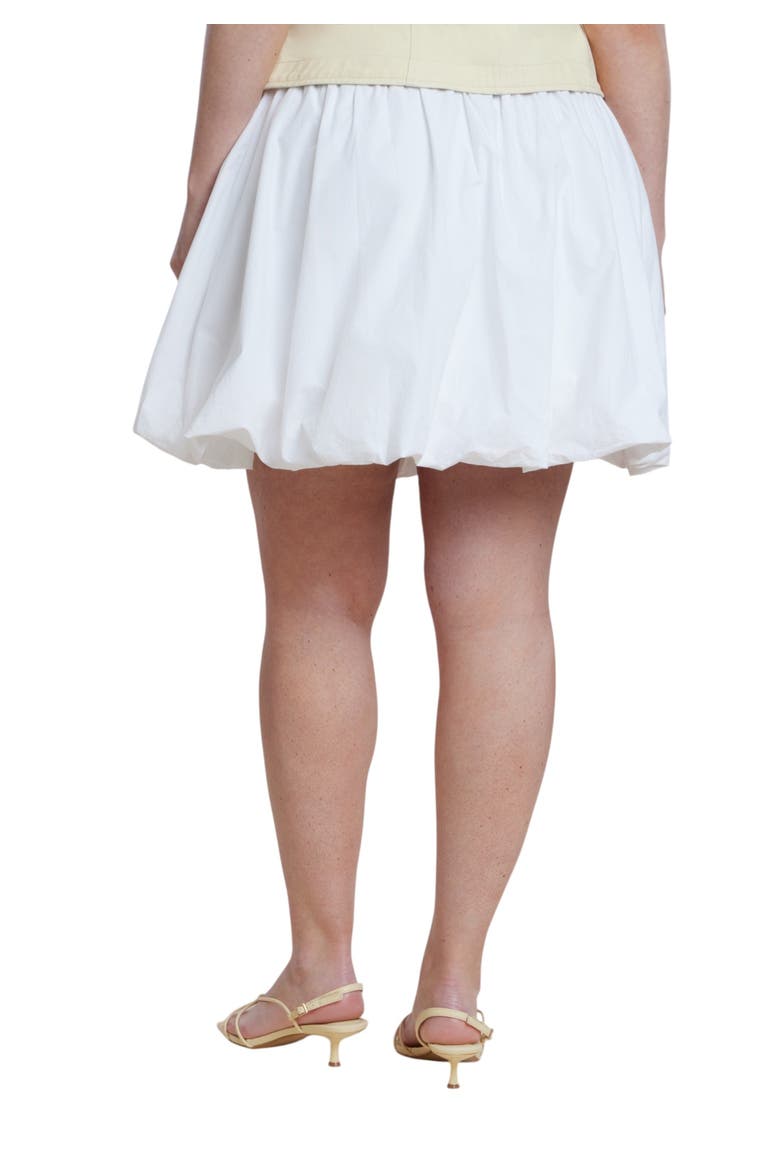 Bubble Hem Mini Skirt, Alternate, color, WHITE