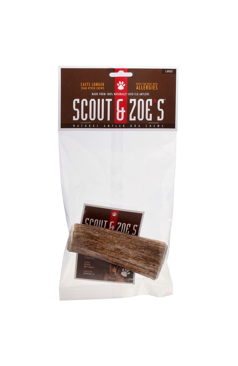 Scout & Zoe's Elk Antler, Large, Dog Chew, 30 to 50lb Breeds & Heavy Chewers, Main, color, Multicolored