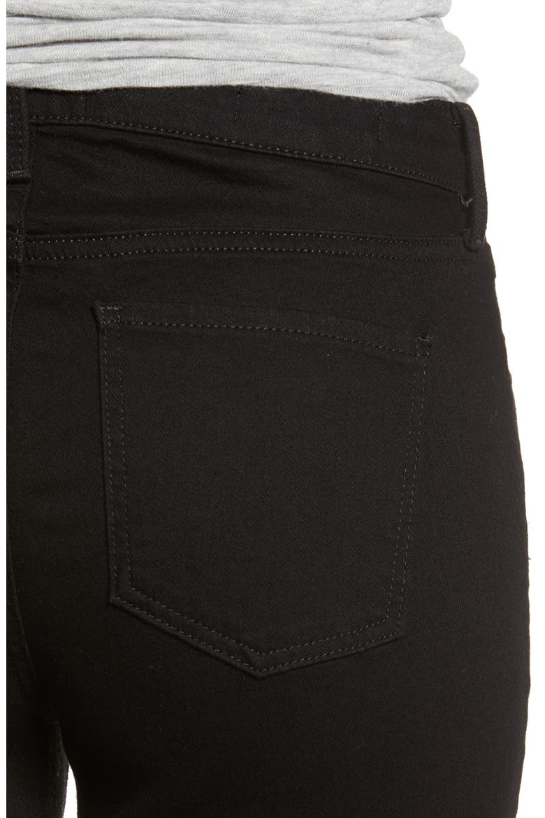 Ami High Waist Stretch Super Skinny Jeans, Alternate, color, BLACK