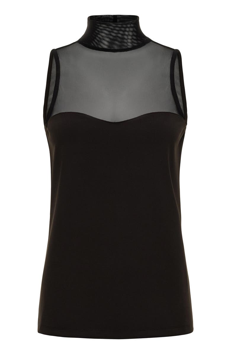 Anatomie Ellen Sleeveless Mesh Mockneck Top, Main, color, 