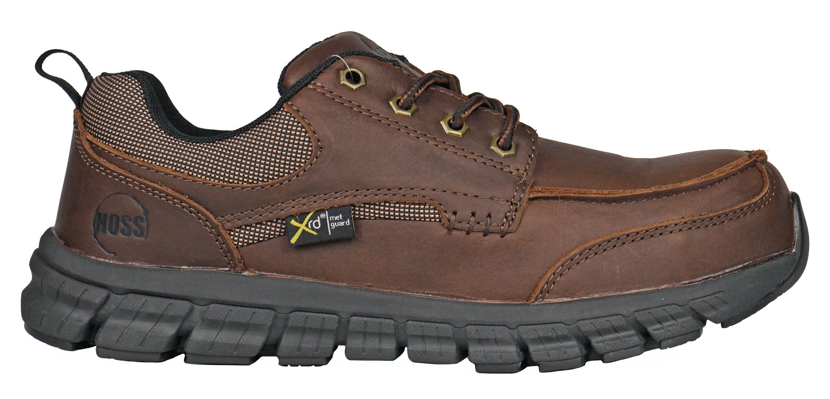 Hoss Boot Company HOSS Stepper Mens Static Dissipative Composite Toe Work Shoe with Met Guard, Alternate, color, Brown Leather