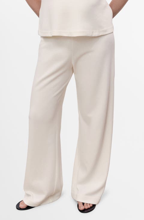 Cotton Blend Wide Leg Maternity Pants