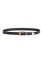 Curved Buckle Leather Belt