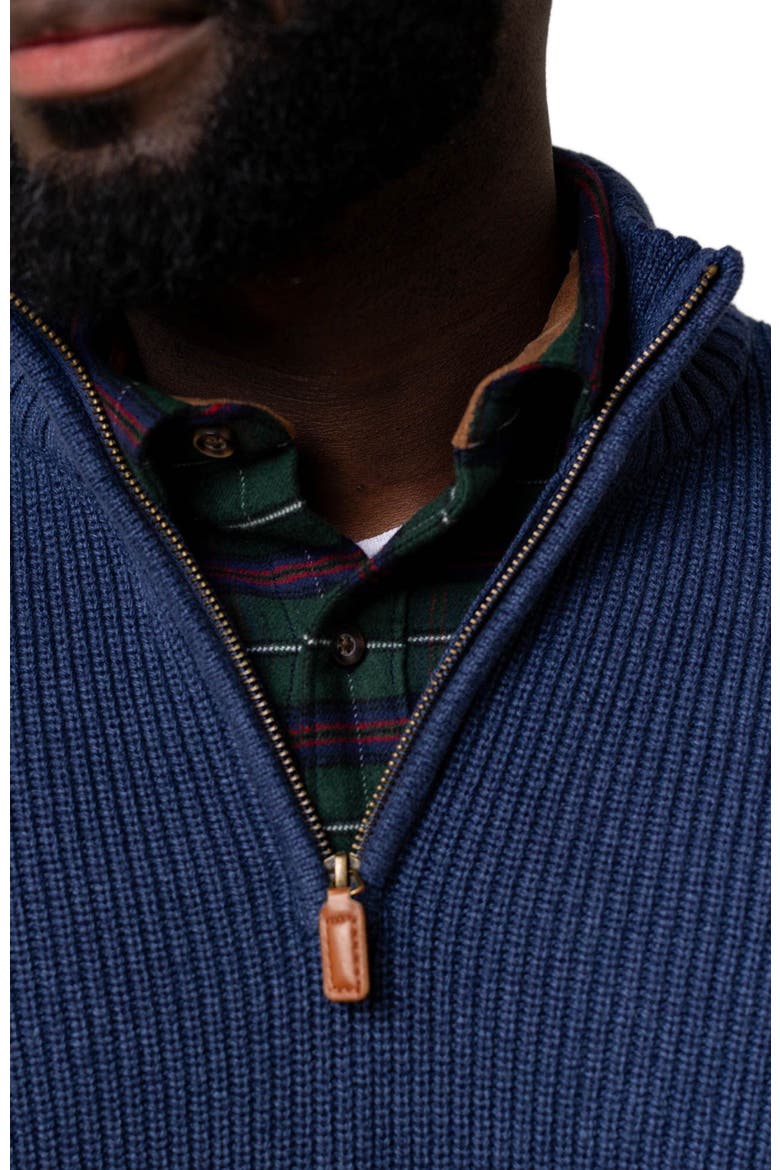 Men's Organic Half Zip Pullover, Alternate, color, Navy Marl
