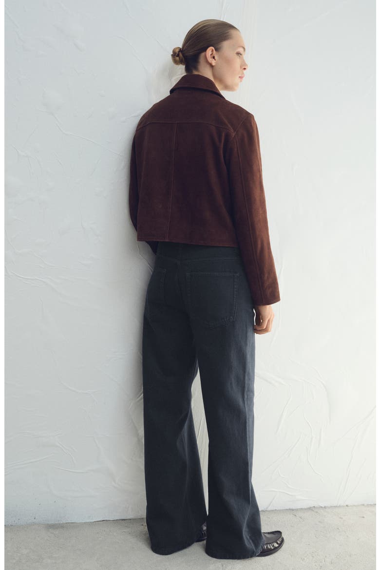 Mid Rise Straight Leg Jeans, Alternate, color, CHARCOAL