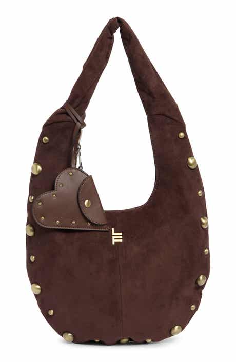 Faux Suede Bubble Stud Hobo
