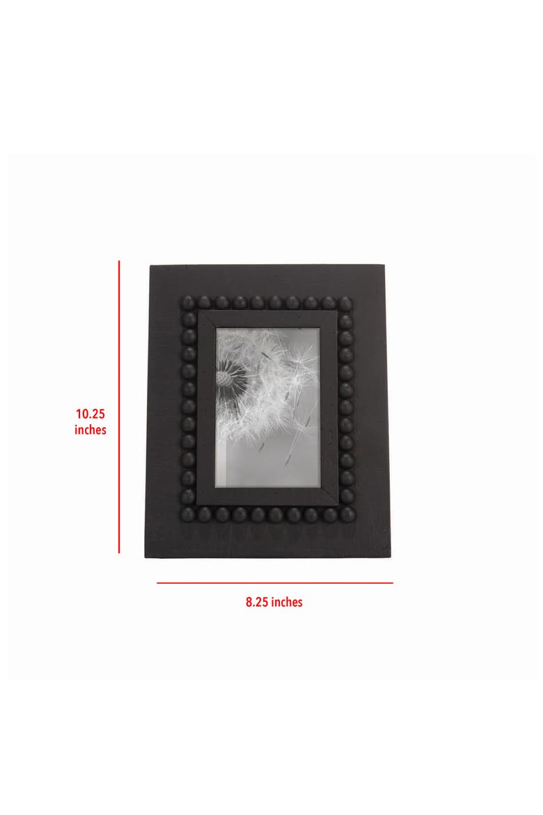 Black 4 x 6 inch Wood Bead Decorative Wood Picture Frame, Alternate, color, Black