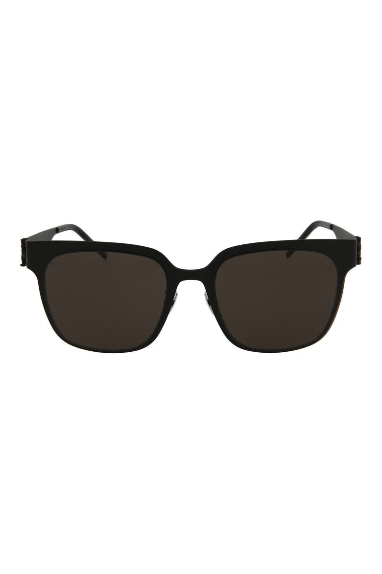 54mm Square Sunglasses, Main, color, BLACK BLACK GREY