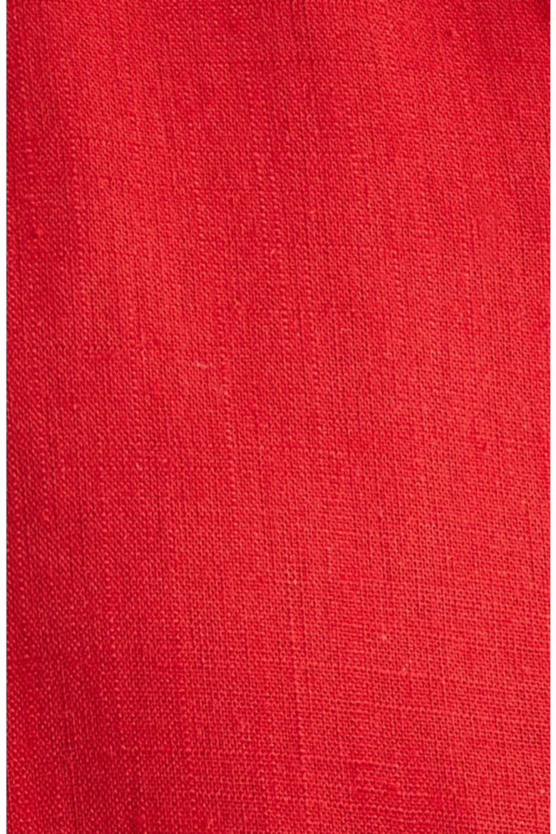 Fit & Flare Midi Shirtdress, Alternate, color, BAKED RED