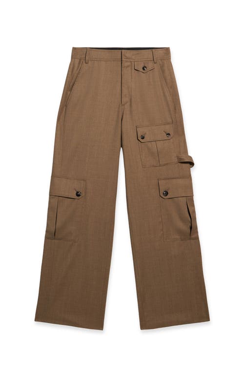Fortela Jayda Military Cargo Wool Fresco Trousers In Multi