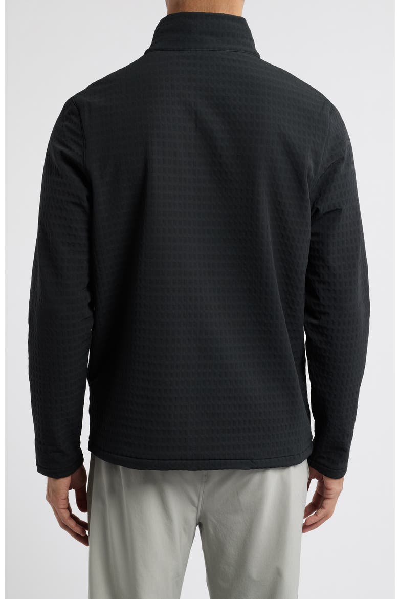 Bonded Grid Fleece Pullover, Alternate, color, BLACK