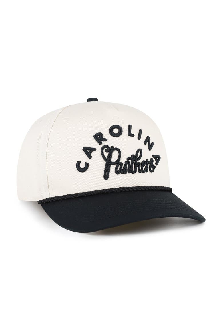 Women's '47 Natural Carolina Panthers Rope Script Hitch Adjustable Hat, Alternate, color, Natural