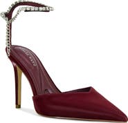 AZALEA WANG Rabrindra Ankle Strap Pointed Toe Pump
