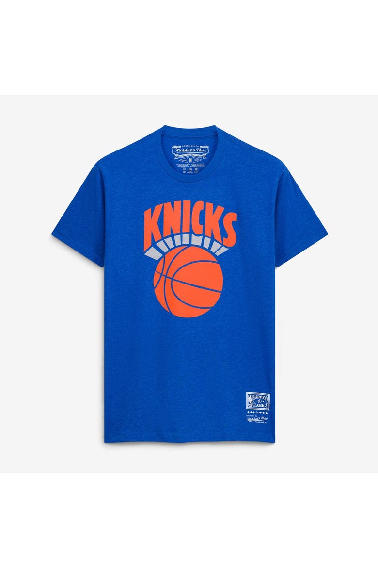 Men's Mitchell & Ness  Heather Blue New York Knicks MVP T-Shirt, Main, color, Heather Blue
