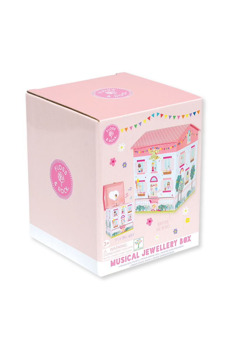 Floss & Rock Jewelry Box Doll House Plays Its a Small World, Alternate, color, Pink