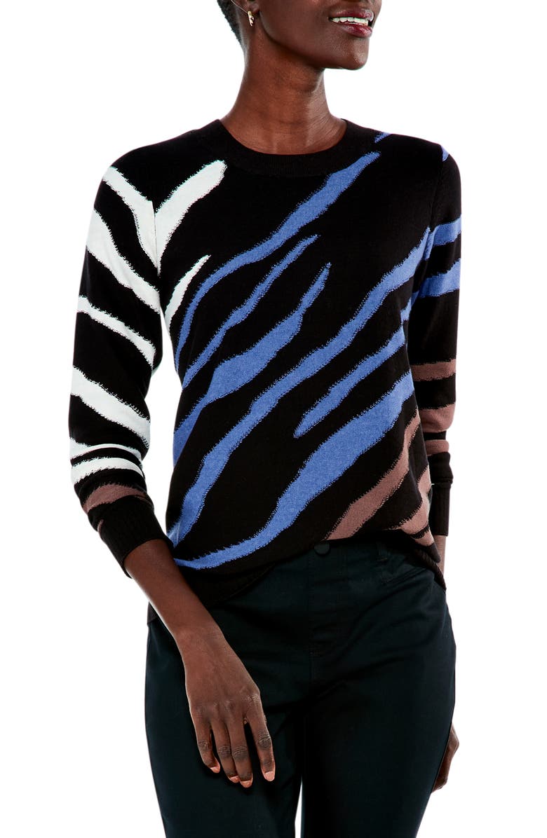 NIC+ZOE Falling Stripes Sweater, Main, color,