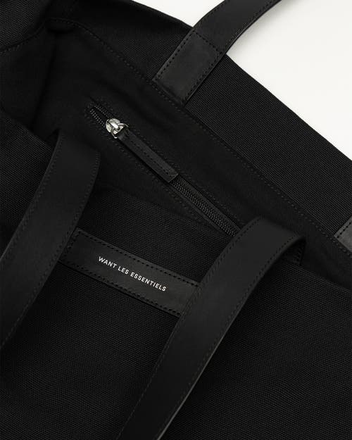 Want Les Essentiels De La Vie Want Les Essentiels Kenora Organic Cotton Canvas Tote In Black