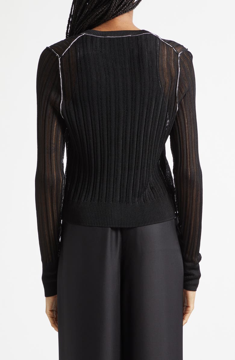 Toccin Crosby Ribbed Button Front Crop Cardigan, Alternate, color, 