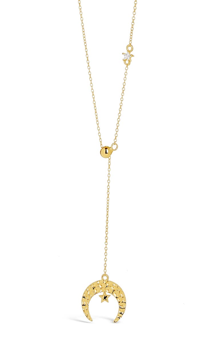 Sterling Forever Selene Lariat Pendant Necklace, Alternate, color, Gold
