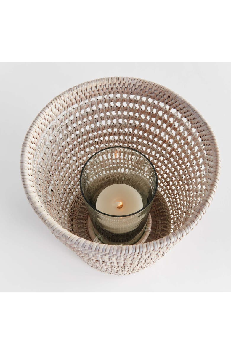 Napa Home & Garden Burma Rattan Hurricane Large, Alternate, color, White