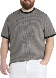 True Nation by DXL Big & Tall Textured T-Shirt