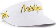 '47 Men's '47 White Michigan Wolverines Melbourne brrr° Adjustable Visor