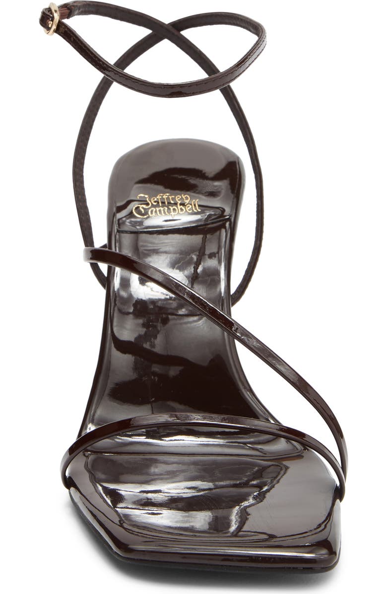 Jeffrey Campbell Topsail Ankle Strap Wedge Sandal, Alternate, color, Coffee Patent